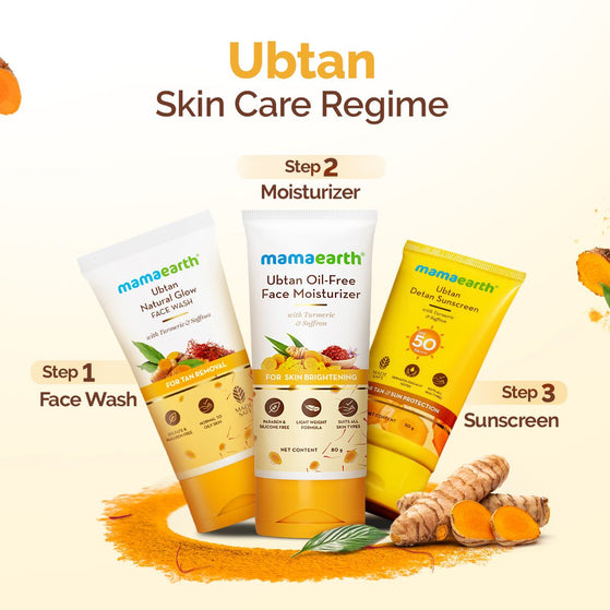 Ubtan Natural Glow Face Wash with Turmeric & Saffron for Tan Removal – 150 ml