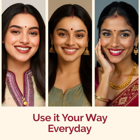 Liquid Matte Sindoor with Almond Extract & Vitamin E - 2.8 ml | 02- Maroon