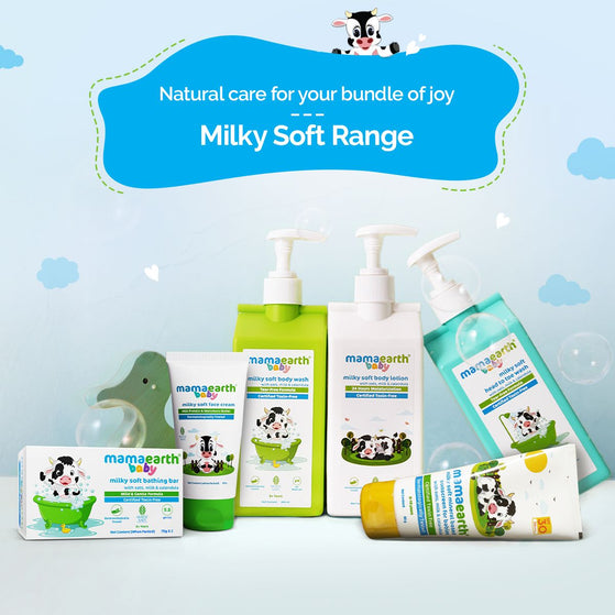 Milky Soft Range natural care baby body wash shampoo