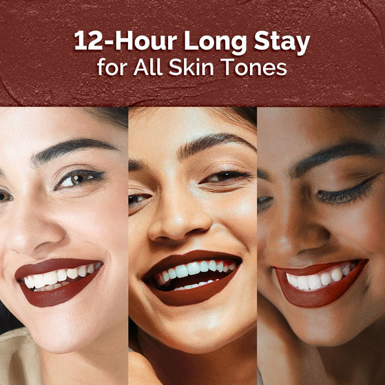 Moisture Matte LongStay Lipstick with Vitamin E & Avocado - 2g | Mocha Crush