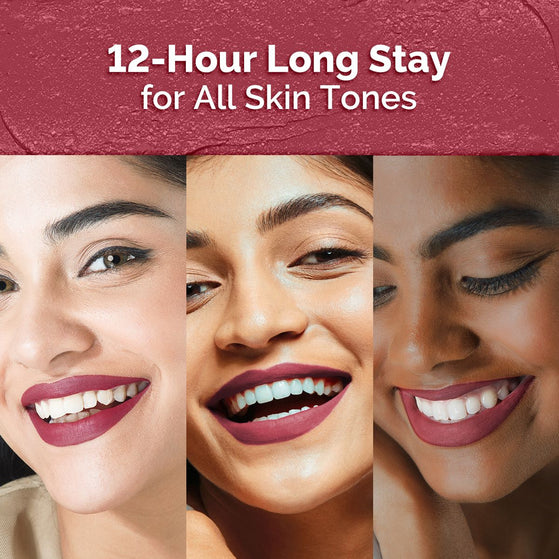 Moisture Matte LongStay Lipstick with Vitamin E & Avocado - 2g | Spiced Petal