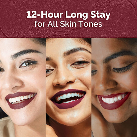 Moisture Matte LongStay Lipstick with Vitamin E & Avocado - 2g | Amber Rose