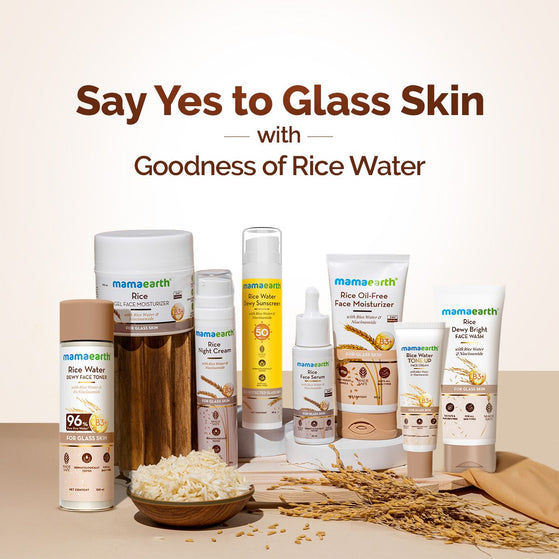 Glass skin rice water collection
