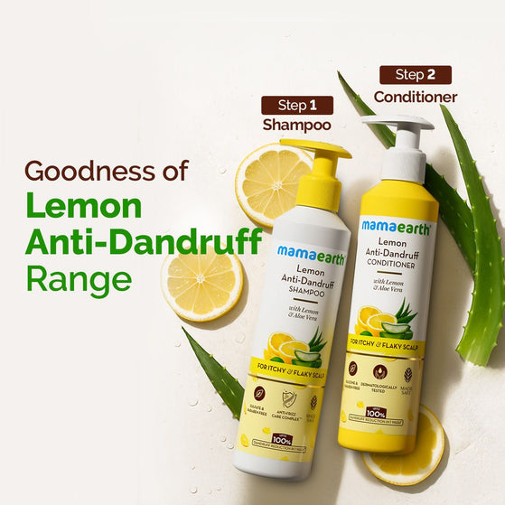 Lemon Anti-Dandruff Conditioner with Lemon & Aloe Vera for Itchy & Flaky Scalp - 250 ml