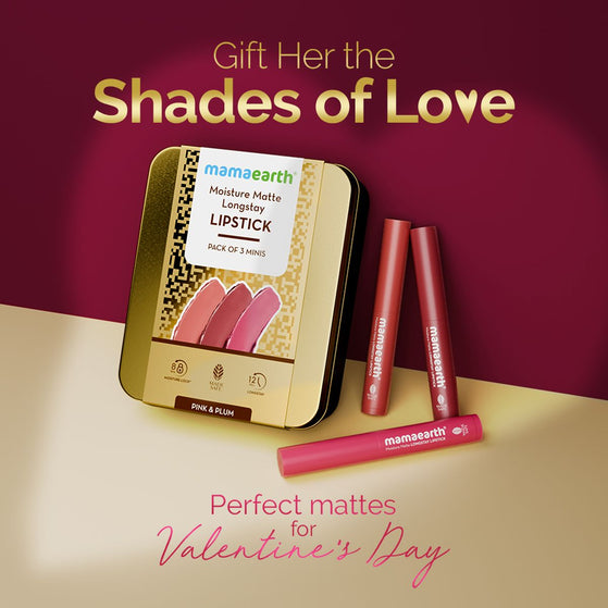 Mamaearth Matte Long Stay Lipstick Gift Set - Pink & Plum