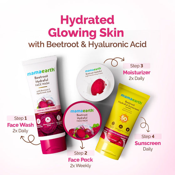 Beetroot Hydraful Face Pack with Beetroot & Hyaluronic Acid for All Skin Types - 200 g