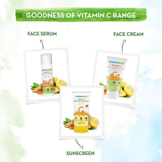 Vitamin C Daily Glow Sunscreen With Vitamin C & Turmeric for Sun Protection & Glow - 20 g