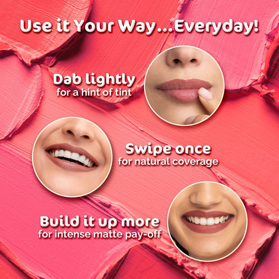 Creamy Matte Long Stay Lipstick with Murumuru Butter and Vitamin E - 4.2g | Mauve Bloom