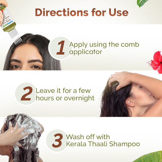 Mamaearth Kerala Thaali Hair Oil with Hibiscus, Bhringraj, Methi Dana & Amla for Thick & Long Hair - 150 ml