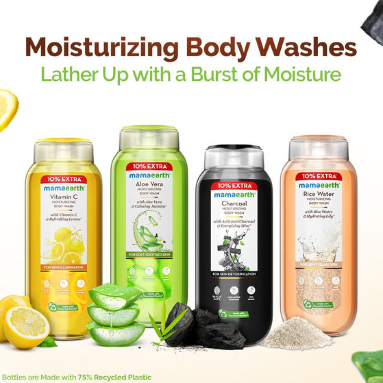 Rice Water Moisturizing Body Wash with Rice Water & Hydrating Lily for Dewy Glass Skin - 250 ml + 25 ml