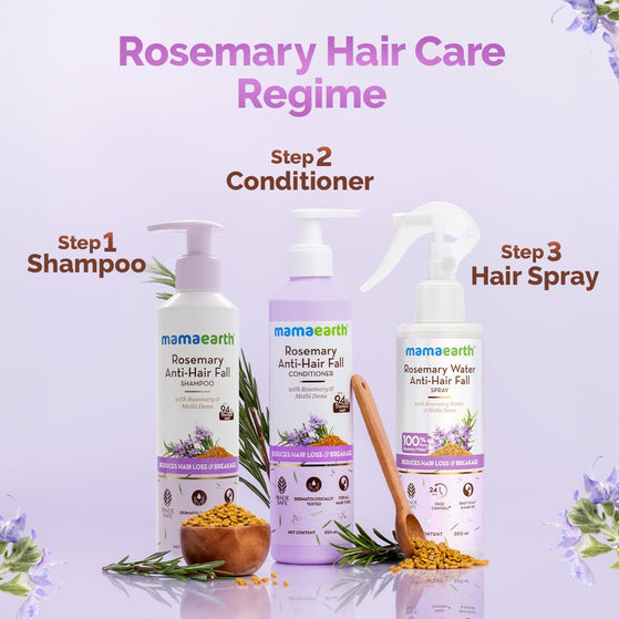 Rosemary Water Anti-Hair Fall Spray with 100% Pure Steam Distilled Rosemary Water & Methi Dana for Hair - 200 ml