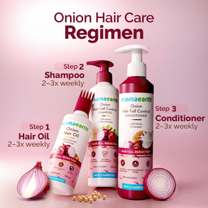 Onion Shampoo with Onion & Plant Keratin for Hair Fall Control - 400ml