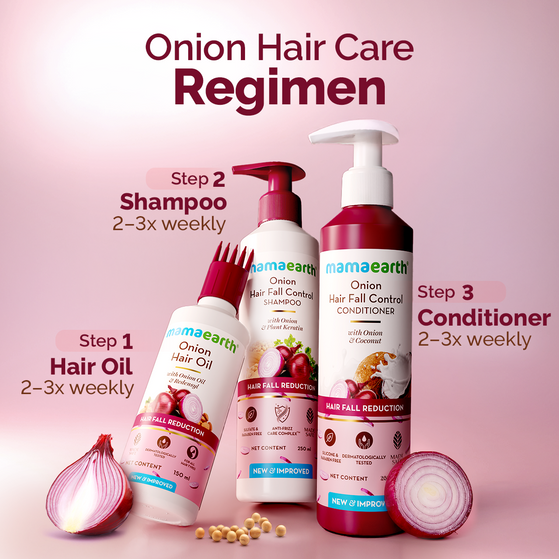 Onion Shampoo with Onion & Plant Keratin for Hair Fall Control - 400ml