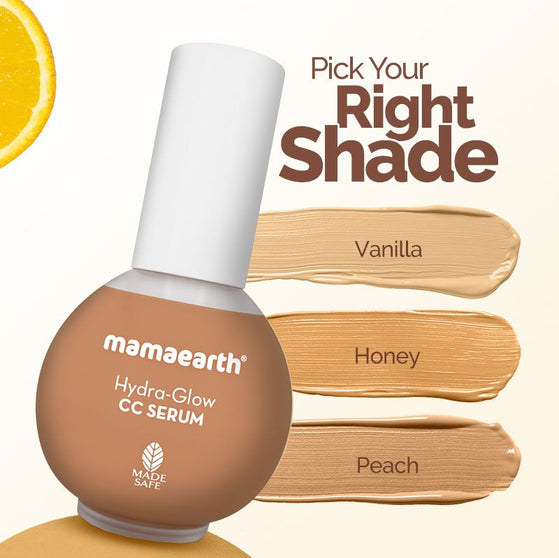 Mamaearth Hydra-Glow CC Serum with Vitamin C & Hyaluronic Acid - Honey -  30 ml