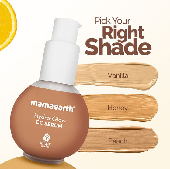Mamaearth Hydra-Glow CC Serum with Vitamin C & Hyaluronic Acid - Vanilla -  30 ml