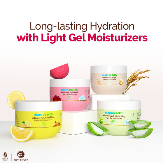 Beetroot Hydraful Light Gel Moisturizer with Beetroot & Hyaluronic Acid for Hydrated Pink Glow - 200 g
