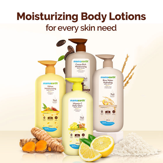 Mamaearth Vitamin C Daily Glow Body Lotion with Vitamin C & Honey for Skin Brightening - 600 ml