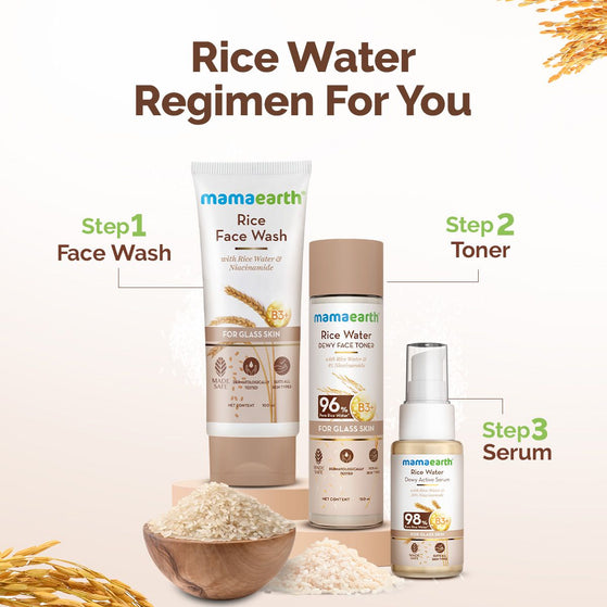 Rice Water Dewy Face Toner with 96% Pure Rice Water Extract & 4% Niacinamide for Glass Skin - 150 ml