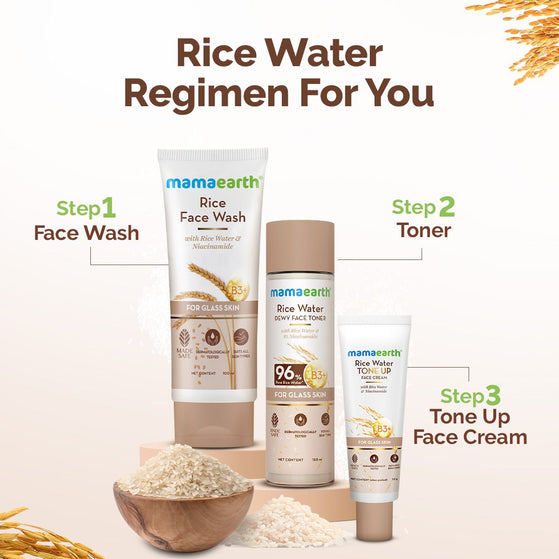 Mamaearth Rice Water Tone Up Face Cream with Rice Water & Niacinamide for Glass Skin - 50 g