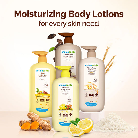 Mamaearth Cocoa Rich Moisturizing Body Lotion with Cocoa Butter & Vitamin E for Deep Moisturization - 600 ml