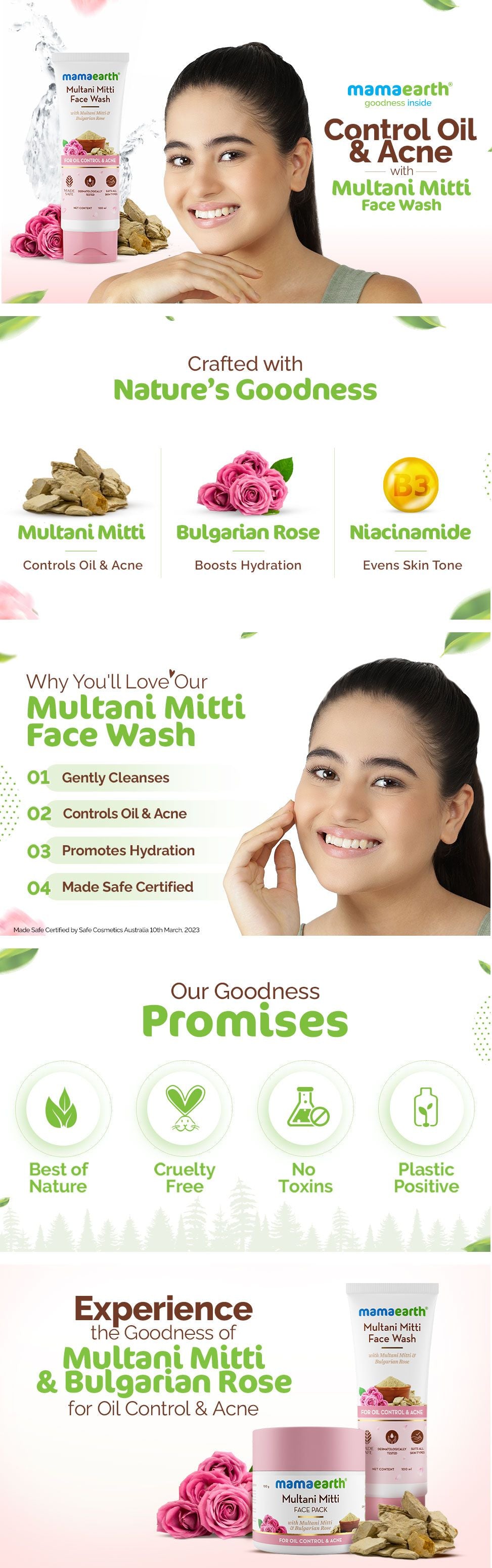 About Mamaearth Multani Mitti Face Wash