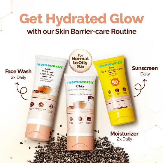 Chia Oil-Free Moisturizer with Chia Seed & Ceramides for Hydrated Glow - 80 g