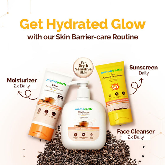 Chia Calming Sunscreen hydrated glow skin barrier care routine
