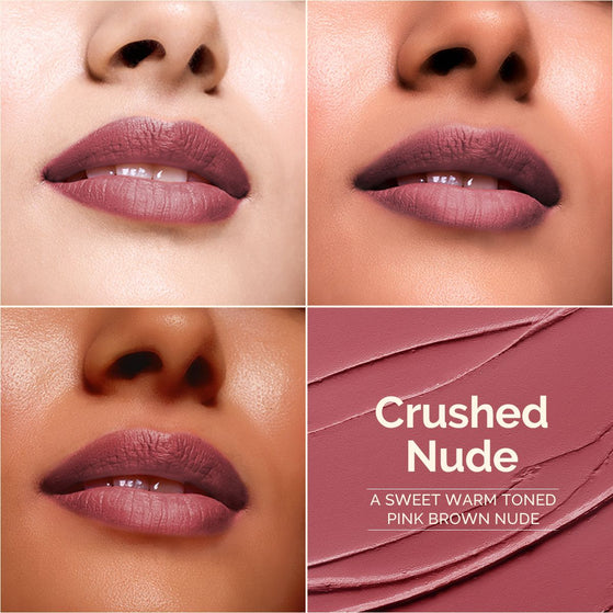 Luxe Matte Long Stay Lipstick with Passion Fruit Oil & Vitamin E -2g | Crushed Nude