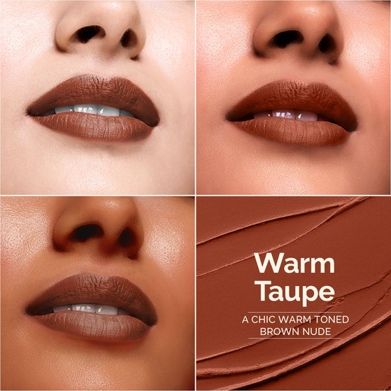 Luxe Matte Long Stay Lipstick with Passion Fruit Oil & Vitamin E -2g | Warm Taupe