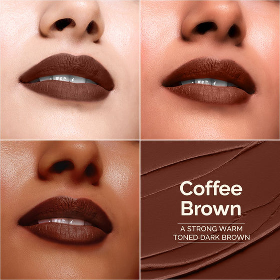 Luxe Matte Long Stay Lipstick with Passion Fruit Oil & Vitamin E -2g | Coffee Brown