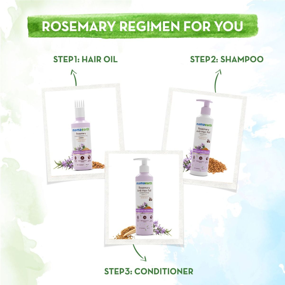 Rosemary Hair Growth Oil with Rosemary & Methi Dana for Promoting Hair Growth - 150 ml (Pack of 2)