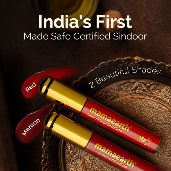 Liquid Matte Sindoor with Almond Extract & Vitamin E - 2.8 ml | 01 - Red