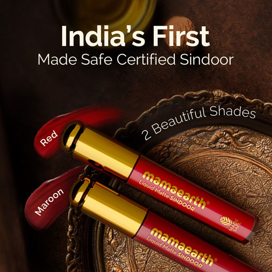 Liquid Matte Sindoor with Almond Extract & Vitamin E - 2.8 ml | 02- Maroon