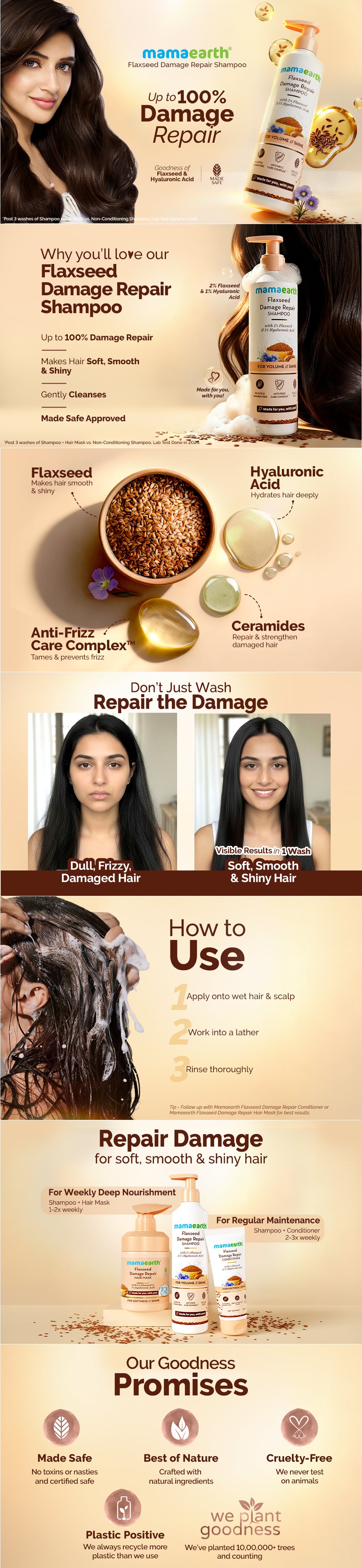 About Flaxseed Damage Repair Shampoo
