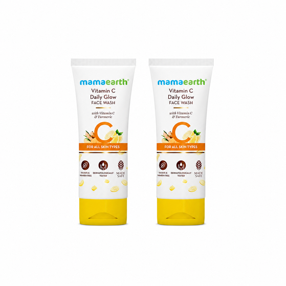 mamaearth vitamin c face wash for skin illumination pack of 2