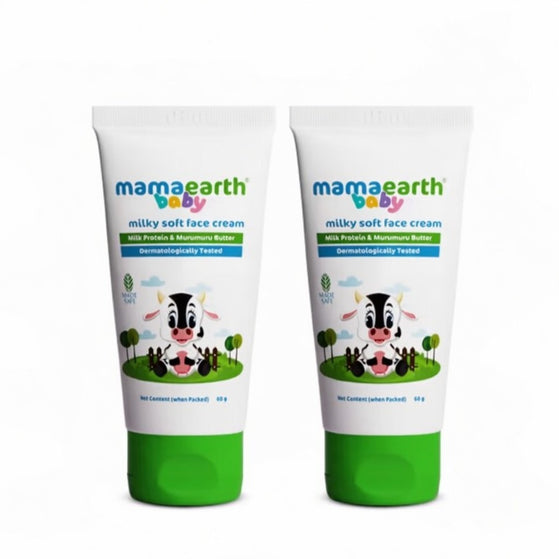 Milky Soft Face Cream With Murumuru Butter for Babies, 60g (Pack of 2)