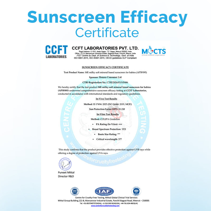 Milky Soft Mineral Based Sunscreen SPF 30 & PA+++ With Oats, Milk and Calendula for Babies- 80 g