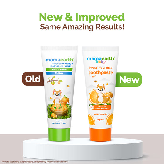 Sulfate Free Awesome Orange Toothpaste For Kids With Fluoride