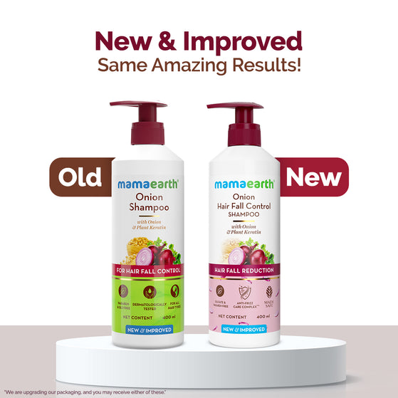 Onion Shampoo with Onion & Plant Keratin for Hair Fall Control - 400ml