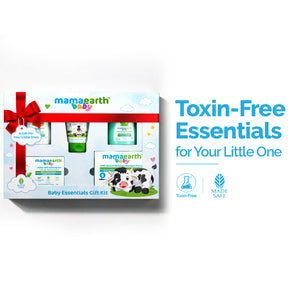 Mamaearth Baby Essentials Gift Kit 5 Units - 30g + 50g + 50ml+ 50ml + 6 pcs