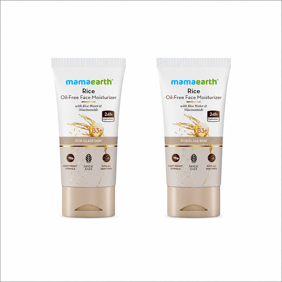 Rice Oil-Free Face Moisturizer With Rice Water & Niacinamide for Glass Skin - 150 g (Pack of 2)