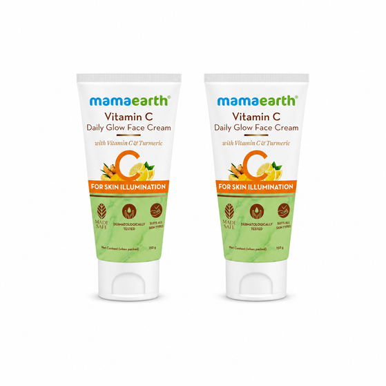 Vitamin C Daily Glow Face Cream With Vitamin C & Turmeric for Skin Illumination - 150 g (Pack of 2)