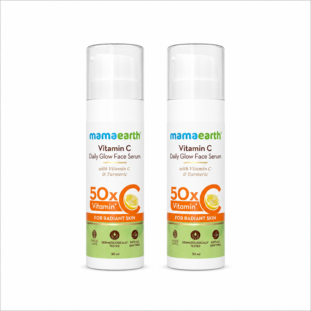 Vitamin C Daily Glow Face Serum With Vitamin C & Turmeric for Radiant Skin - 30ml (Pack of 2)