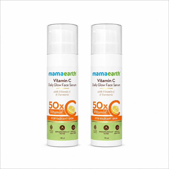 Vitamin C Daily Glow Face Serum With Vitamin C & Turmeric for Radiant Skin - 30ml (Pack of 2)