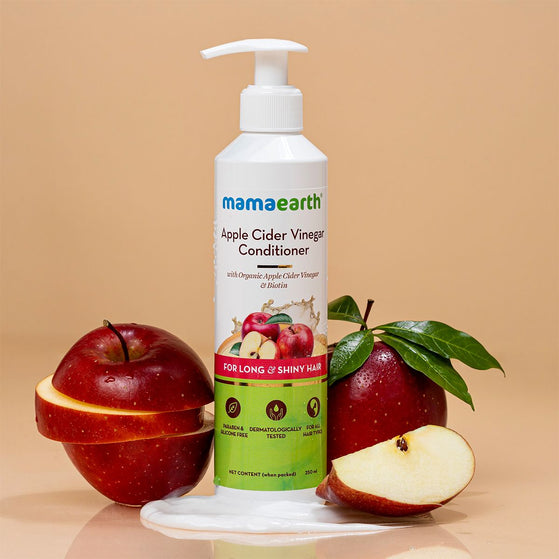 Apple Cider Vinegar Conditioner with Organic Apple Cider Vinegar and Biotin for Long and Shiny Hair - 250ml