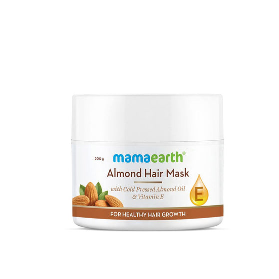 Mamaearth Almond Hair Mask with Cold Pressed Almond Oil & Vitamin E for Healthy Hair Growth- 200 g
