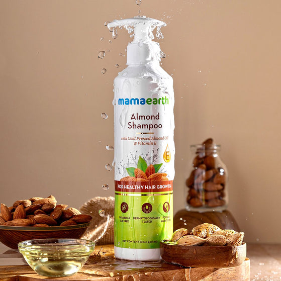 Almond Shampoo with Cold Pressed Almond Oil and Vitamin E for Healthy Hair Growth - 250 ml