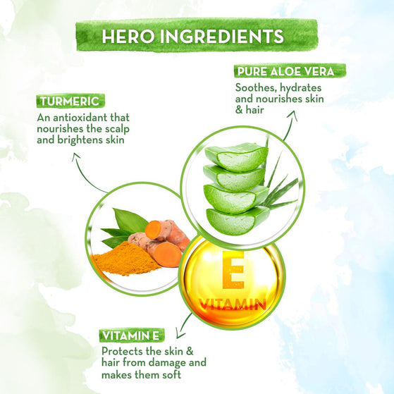 Aloe Turmeric Gel for Skin and Hair with turmeric and vitamin E