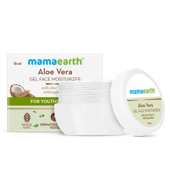 Aloe Vera Gel Face Moisturizer with Aloe Vera & Ashwagandha for a Youthful Glow - 15g