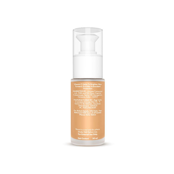 Hydra-Glow Full Coverage Foundation With Vitamin C & Turmeric - 30 ml | Sun Glow